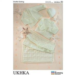 UKHKA Pattern 50 - Blanket, Cardigans and Hat