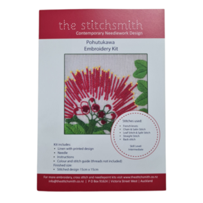 The Stitchsmith Pohutukawa Embroidery Kit