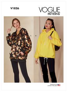 Vogue Pattern 1826 Misses' Sweatshirts V1826