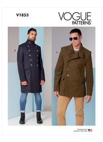 Vogue Pattern 1853 Men's Coat V1853