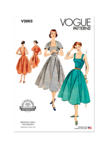 Vogue Sewing Patterns 1950s Misses' Dress and Capelet V2002