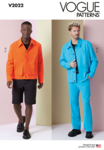 Vogue Patterns Men's Jackets, Shorts and Pants V2022