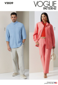 Vogue Patterns Unisex Shirt and Pants V2039