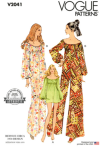 Vogue Patterns 1970s Misses' Jumpsuit in Two Lengths V2041