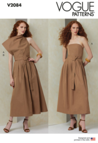 Vogue Patterns Misses' Dress with Belt and Overbodice V2084