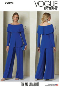 Vogue Patterns Misses' Top and Pants by Tom And Linda Platt V2098