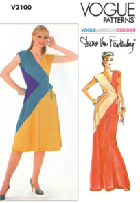 Vogue Patterns 1980s Misses' Knit Dress by Diane Von Furstenberg V2100
