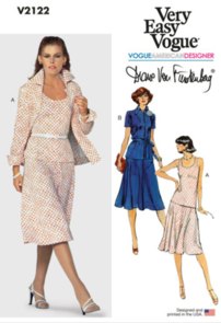 Vogue Patterns 1970s Misses' Knit Jacket, Belt, Skirt and Top by Diane von Furstenberg V2122