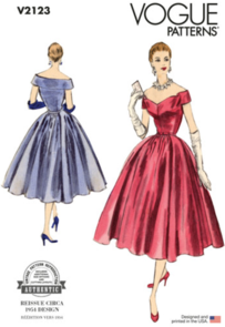 Vogue Patterns 1950s Misses' Evening Dress V2123