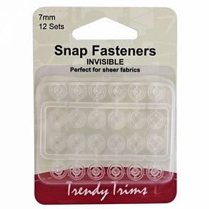 Trendy Trims Nylon Snap Fasteners (Invisible - 7mm) 12/Pkg