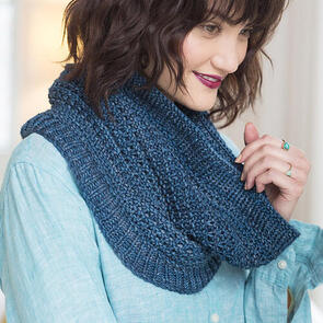 Malabrigo Waterfront - Textured Rib Cowl- Knitting Kit / Pattern