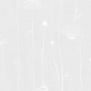Robert Kaufman Alabaster Hues || Cone Flowers - White