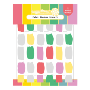 Waffle Flower Paint Strokes Stencil