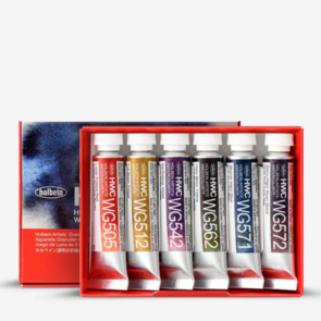 Holbein Artists' Watercolour Set - Moon -  6x 5ml Granulating Colours