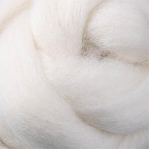 Ashford 091 White Merino Sliver - 100gm Bag (22.5 micron )