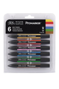 Winsor & Newton Promarker 6 Mid Tones