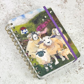 Emma Ball Felted Sheep Wiro Notebook with Pockets