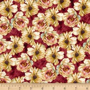 Wilmington Prints Marche De Fleur - Packed Floral Red