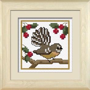Lyn Manning Lynn Manning's Cross Stitch Kit: Piwakawaka - The Fantail