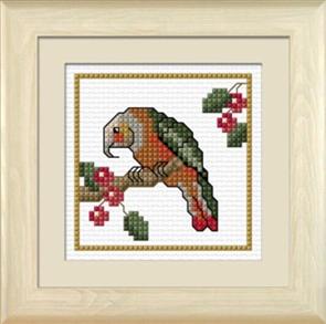 Lyn Manning New Zealand Birds - Kaka the bush Parrot - Cross Stitch Kit