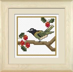 Lyn Manning New Zealand Birds - Hihi The Stitchbird - Cross Stitch Kit