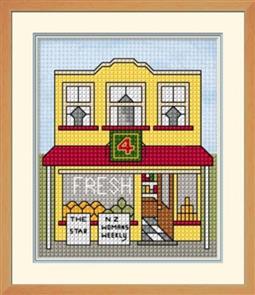 Lyn Manning Kiwi Town - Grocery Shop - Cross Stitch Kit