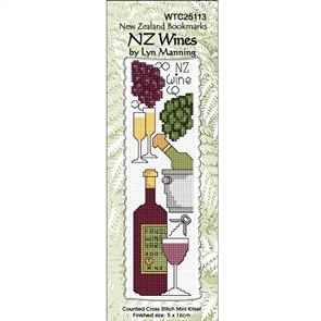 Lyn Manning Cross Stitch Kit Bookmark - NZ Wines