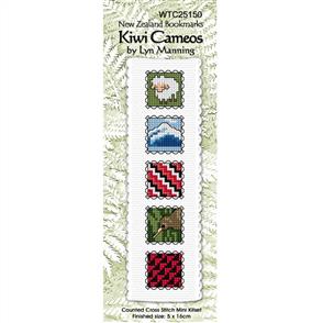Lyn Manning Cross Stitch Kit Bookmark - Kiwi Cameos