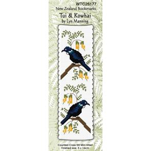 Lyn Manning Bookmark Cross Stitch Kit - Tui & Kowhai