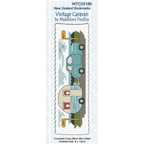 CraftCo Cross Stitch Kit Bookmark - Madeleine Findley's Vintage Caravan