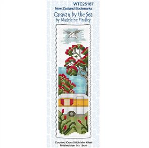 CraftCo Cross Stitch Kit Bookmark - Madeleine Findley's Caravan by the Sea