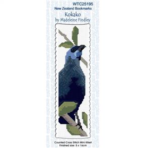 CraftCo Cross Stitch Kit Bookmark - Madeleine Findley's Kokako