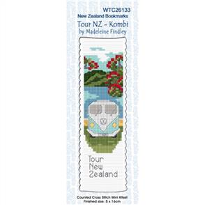 Lyn Manning Cross Stitch Kit Bookmark - Tour NZ - Kombi