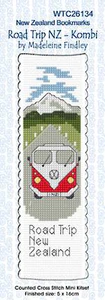 CraftCo Cross Stitch Kit Bookmarks - Madeleine Findley's Road Trip NZ - Kombi