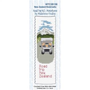 CraftCo Bookmark Cross Stitch Kit - Madeleine Findley's Road Trip NZ Motorhome