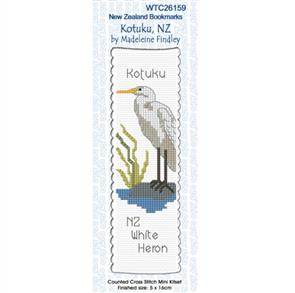 CraftCo Cross Stitch Kit Bookmark - Madeleine Findley's Kotuku