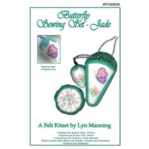 Lyn Manning Felt Sewing Set - Butterfly - Jade