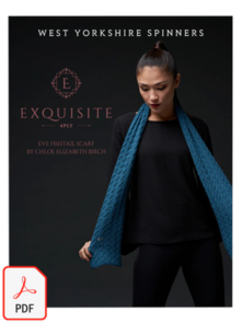 West Yorkshire Spinners Eve Fishtail Scarf in Exquisite 4ply - Knitting Pattern