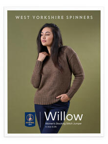 West Yorkshire Spinners Willow - Women’s Stocking Stitch Jumper - Knitting Pattern / Kit