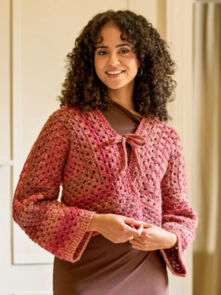 West Yorkshire Spinners Retreat Twist - Estella Hexagon Cardigan - Crochet Pattern / Kit