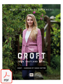 West Yorkshire Spinners Kenzy Wrap Cardigan Knitting Pattern in The Croft DK