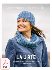 West Yorkshire Spinners Laurie Cable Rib Cowl and Hat in The Croft Aran