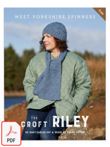 West Yorkshire Spinners Riley Wavy Cables Hat and Scarf in The Croft DK