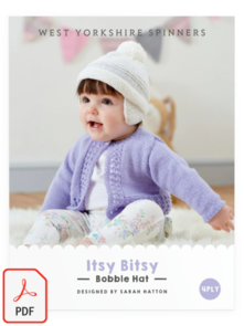 West Yorkshire Spinners Itsy Bitsy Bobble Hat in Bo Peep 4ply Knitting Pattern