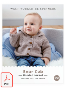 West Yorkshire Spinners Bear Cub - Hooded Jacket in Bo Peep 4ply