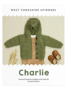 West Yorkshire Spinners Bo Peep DK - Charlie Textured Hoody & Cardigan - Knitting Pattern / KIT