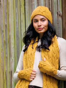 West Yorkshire Spinners Fable Aran - Irene Cable Accessories - Knitting Pattern / Kit