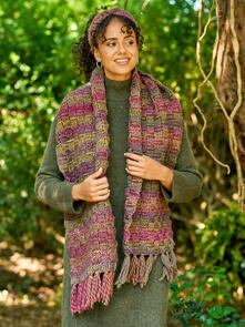 West Yorkshire Spinners Retreat Twist - Astra Scarf & Headband - Crochet Pattern / Kit