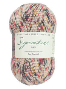 West Yorkshire Spinners Signature 4ply 100g Sock Yarn - Butterflies