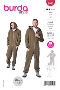 Burda Pattern 6065 Men's Overalls with Hood